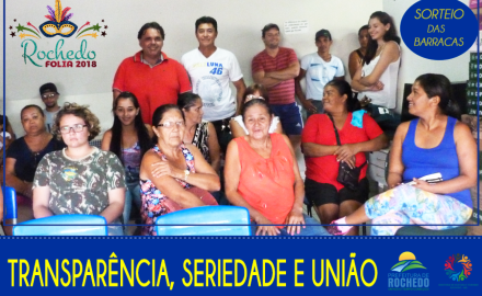 Sorteio das barracas para o carnaval 