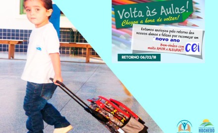 AS AULAS DO CEI ”Creche” VOLTARAM!