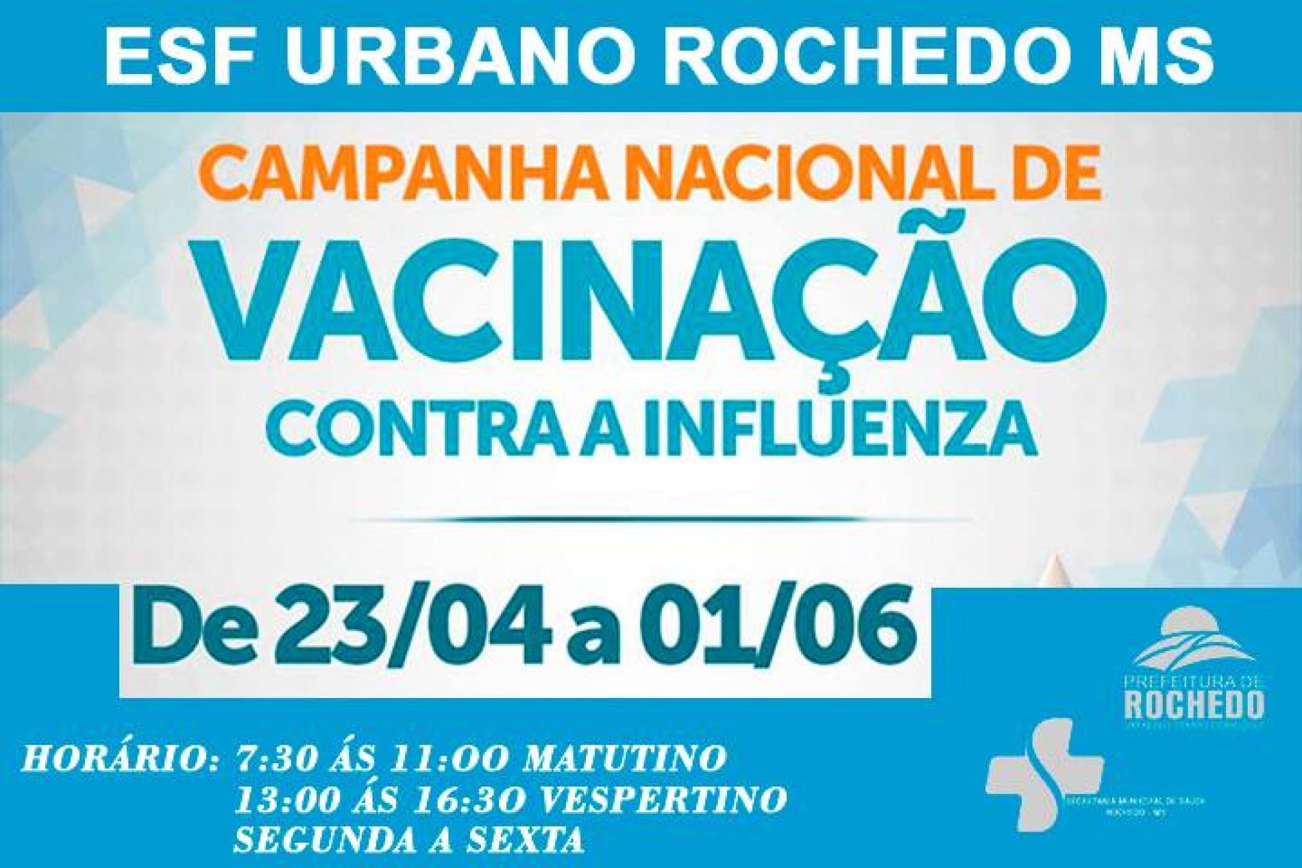 COMEÇOU A CAMPANHA DE VACINAÇÃO CONTRA A GRIPE H1N