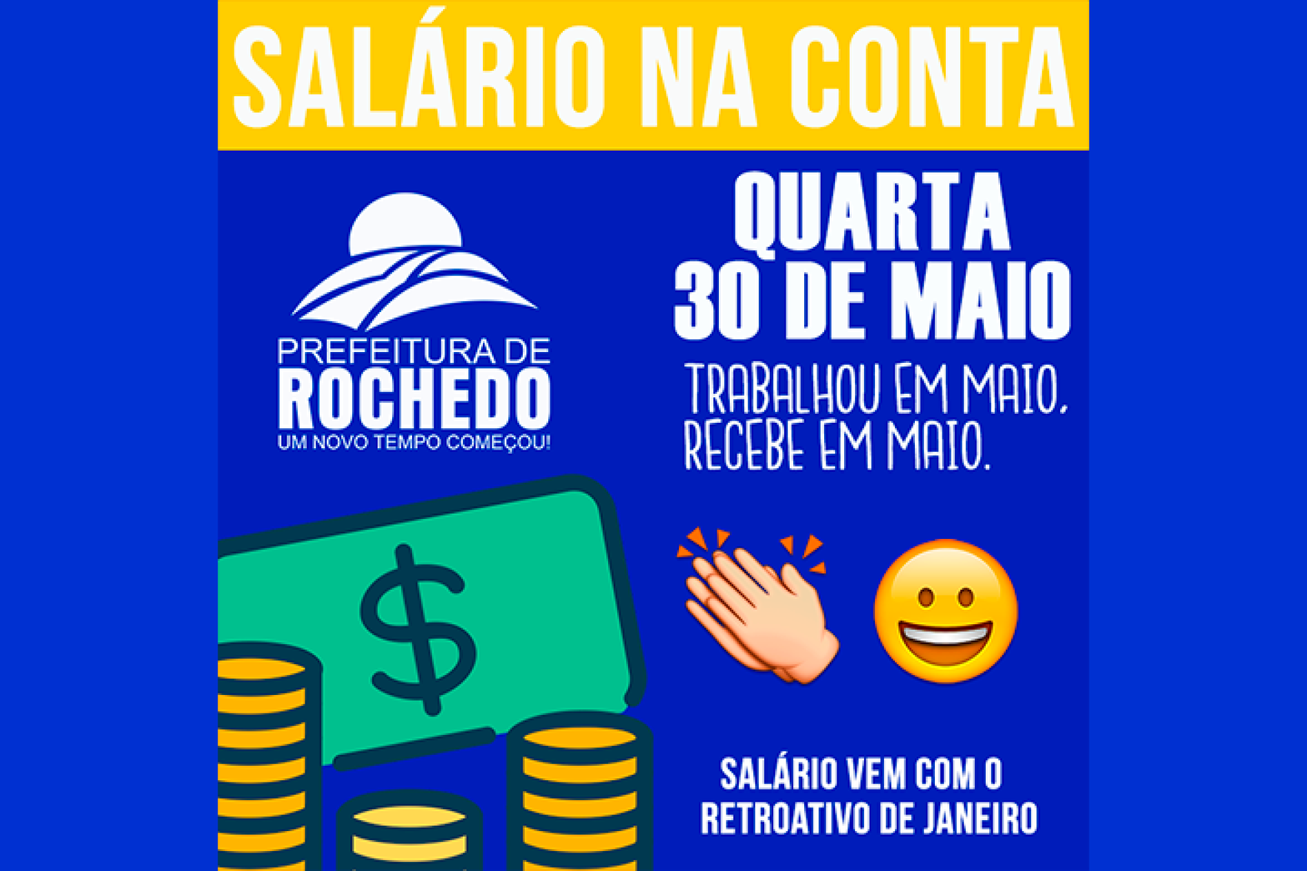 SALÁRIO NA CONTA MAIO 2018