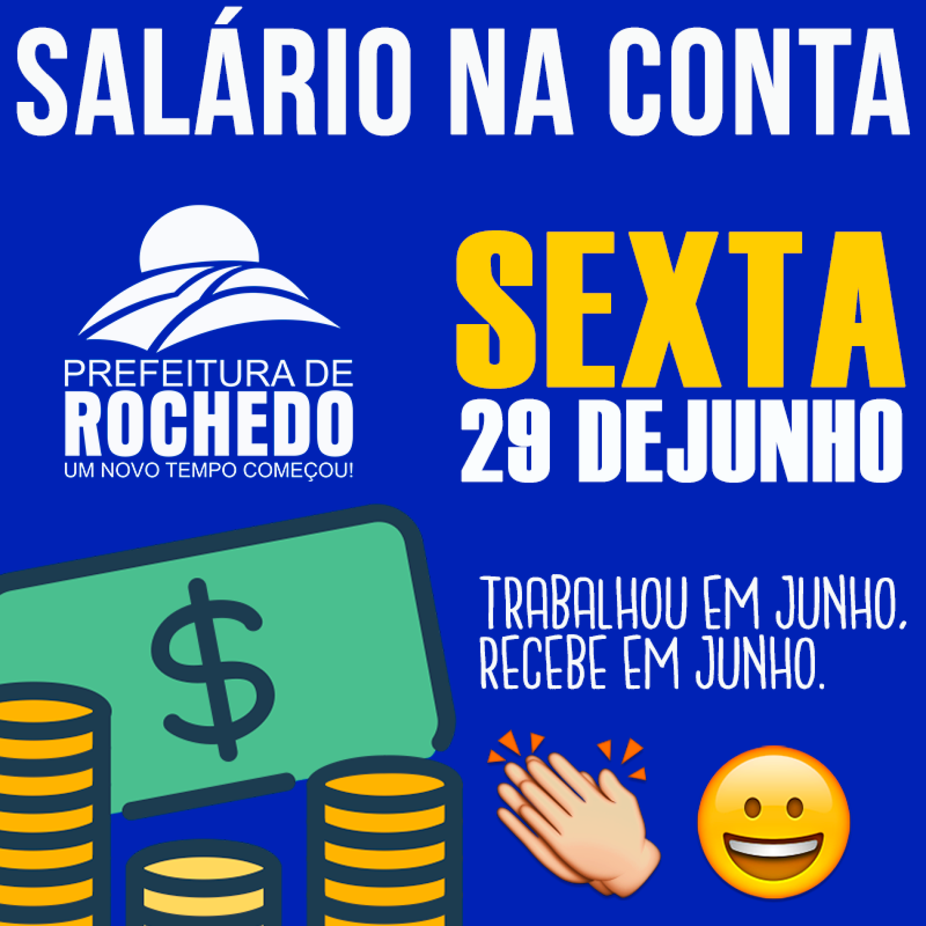 SALÁRIO NA CONTA JUNHO 2018