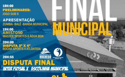 SEXTA-FEIRA ACONTECE A FINAL DO CAMPEONATO MUNICIPAL DE FUTSAL  2018