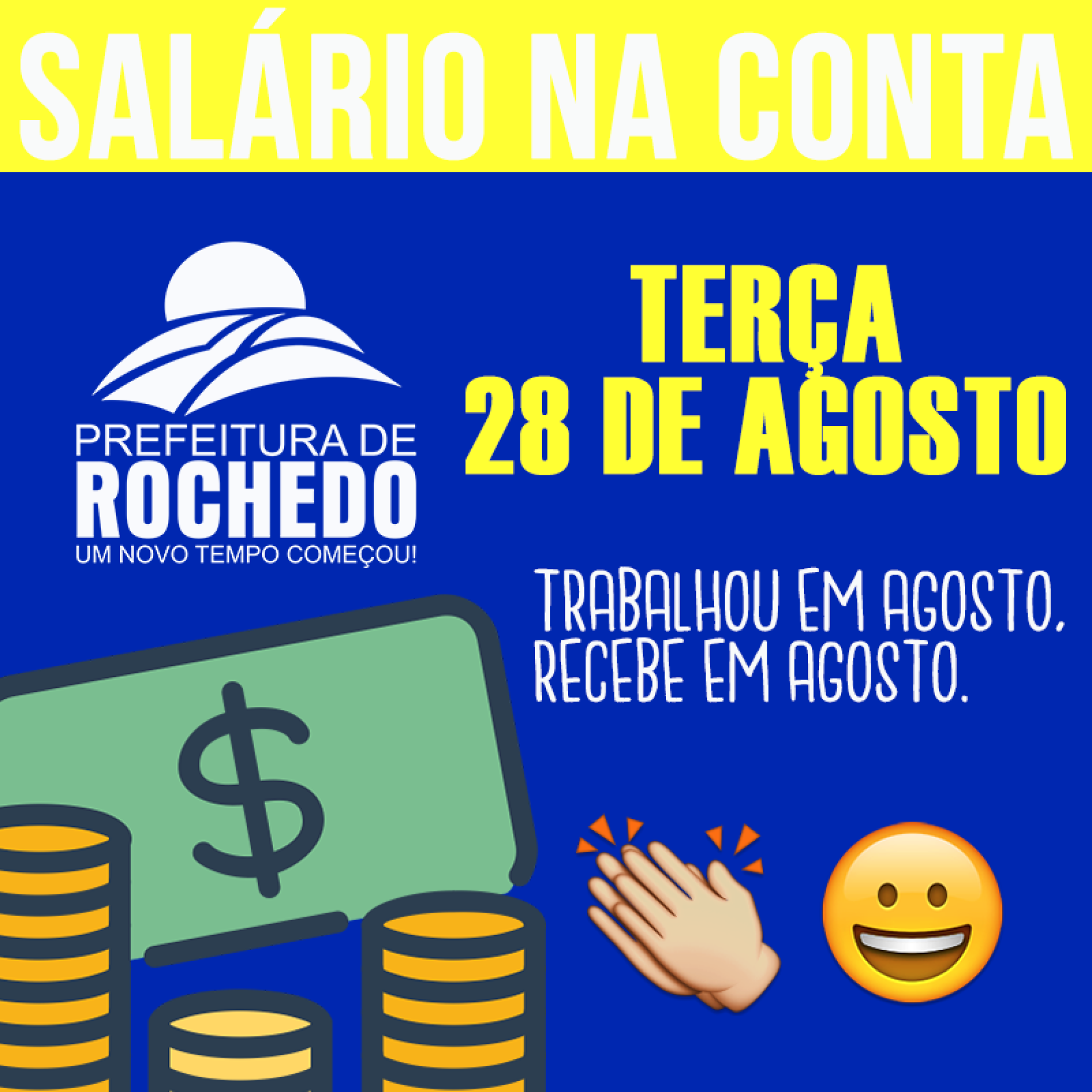 SALÁRIO NA CONTA "AGOSTO 2018"