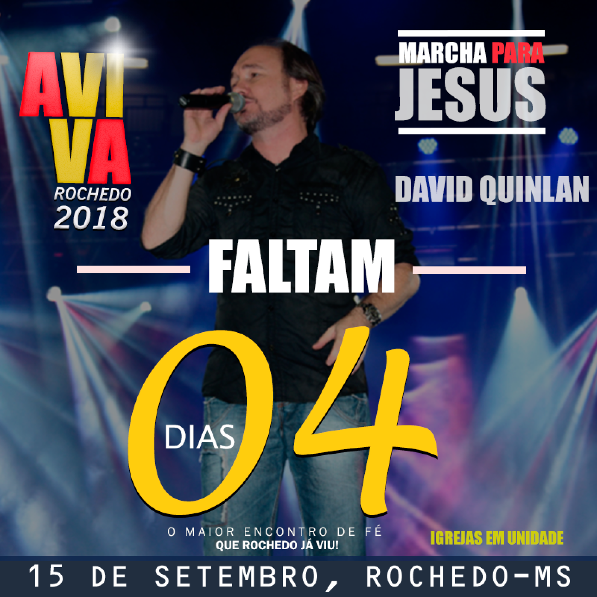 É neste sábado mais um encontro de fé em ROCHEDO.