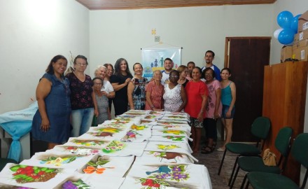 ENCERRAMENTO CURSO DE PINTURA NO TECIDO