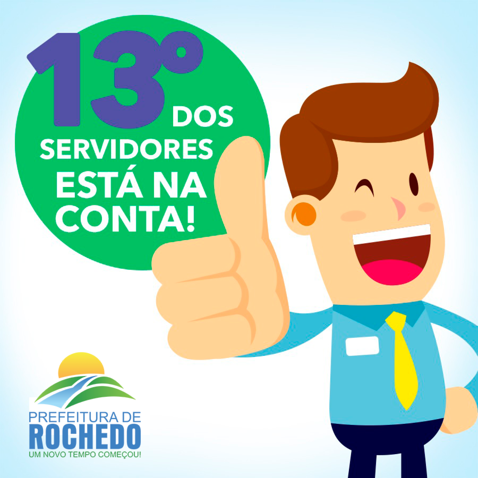 Prefeitura de Rochedo antecipa pagamento do 13º salário para dia 10 de dezembro.