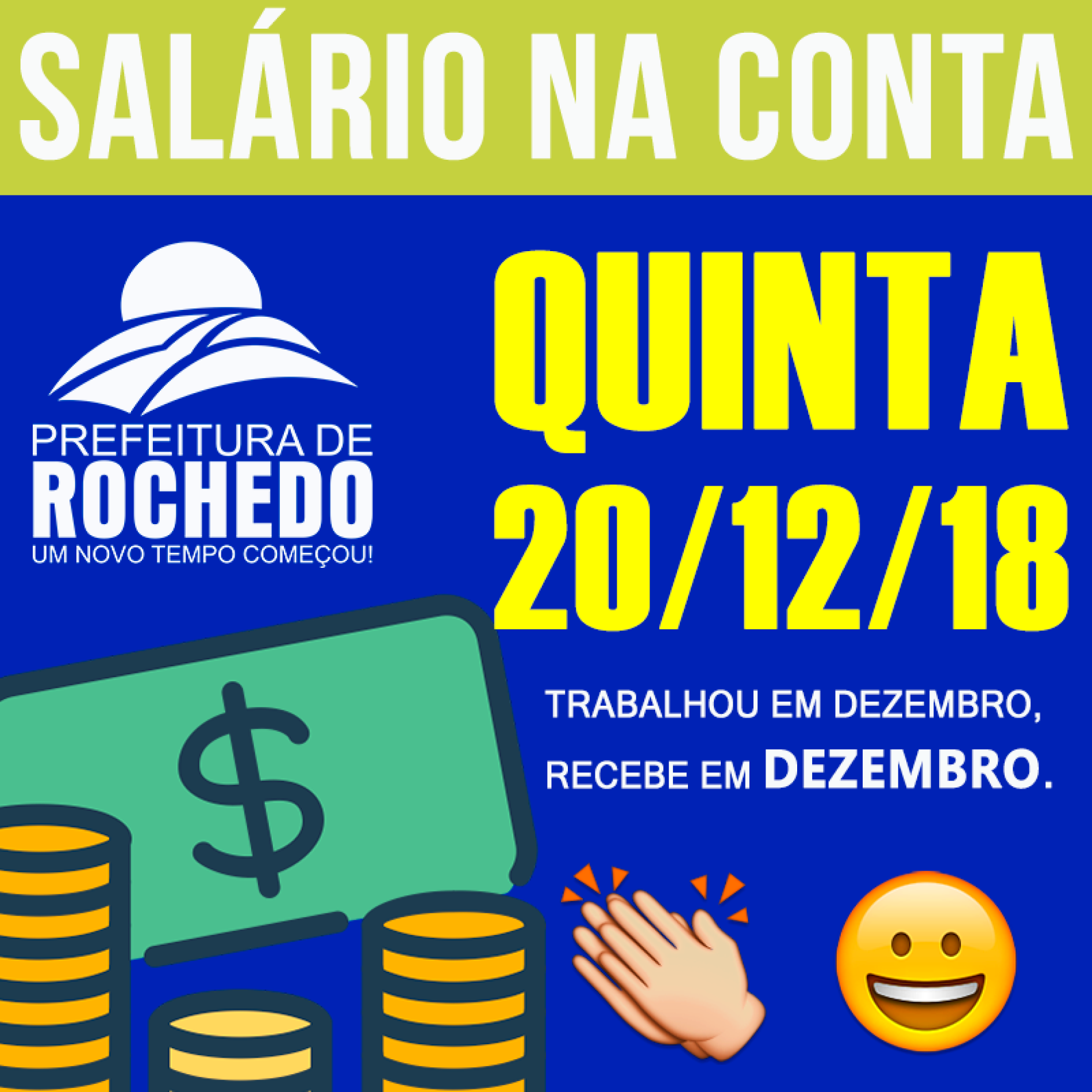 SALÁRIO NA CONTA "DEZEMBRO 2018"