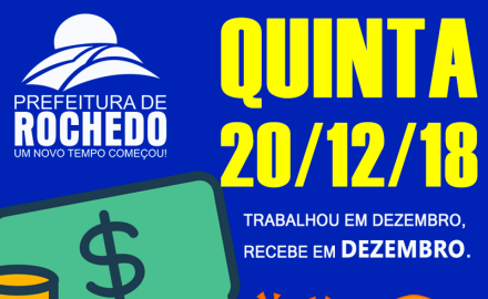 SALÁRIO NA CONTA "DEZEMBRO 2018"