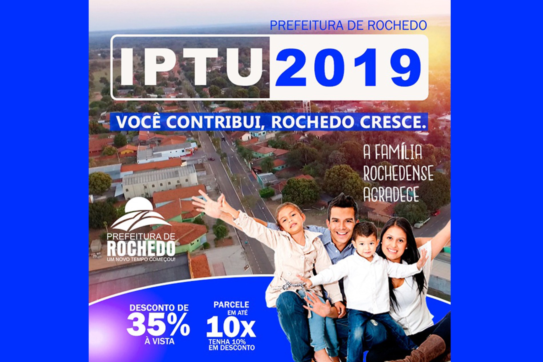 IPTU 2019 já está disponível no Setor Tributário da Prefeitura de Rochedo 