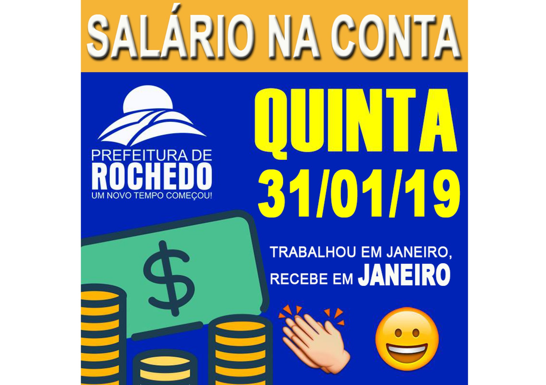 SALÁRIO NA CONTA "JANEIRO 2019"